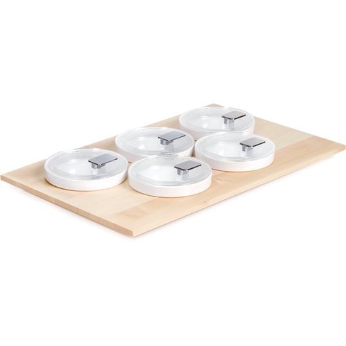  APS Assiette buffet avec 5 bols et couvercles | 53x33cm 