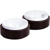 APS Assiette de buffet noire avec bol et couvercle | Ø26,5x(H)8,5cm