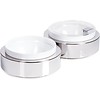 APS Assiette de buffet en acier inoxydable avec bol et couvercle | Ø26,5x(H)8,5cm