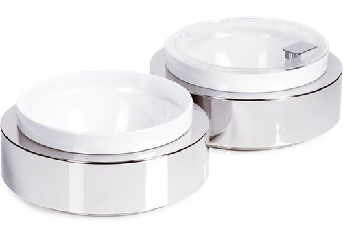  APS Stainless Steel Buffet Plate with Bowl and Lid | Ø26.5x(H)8.5cm 