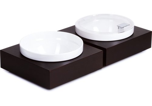  APS Assiette de buffet noire et bol en mélamine | 26,5 x 26,5 cm 