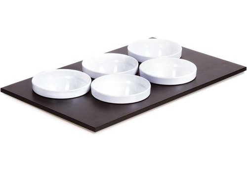  APS Buffet Plate with 5 White Bowls | 53x33cm 