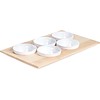APS Assiette buffet avec 5 bols blancs | 53x33cm