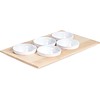 APS Buffetplaat met 5 Witte Kommen | 53x33cm