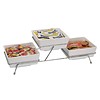 HorecaTraders Bowl holder Chrome plated | 55.5 x 19cm