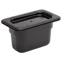 Bacs GN en plastique 1/9 | 2 tailles - Noir