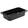 Vogue Plastic Gastronorm bak 1/4 GN | zwart | 3 Formaten