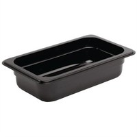 Plastic Gastronorm bak 1/4 GN | zwart | 3 Formaten