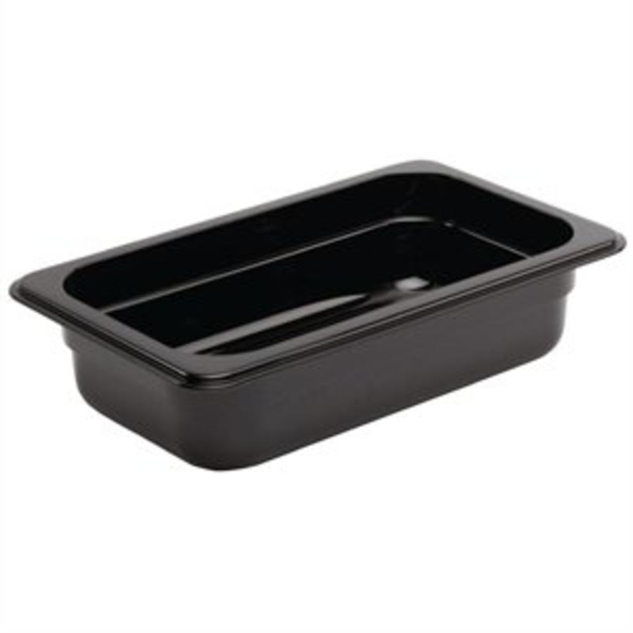 Plastic Gastronorm bak 1/4 GN | zwart | 3 Formaten