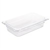 Vogue Gastronorme en plastique 1/4 | 3 tailles transparentes