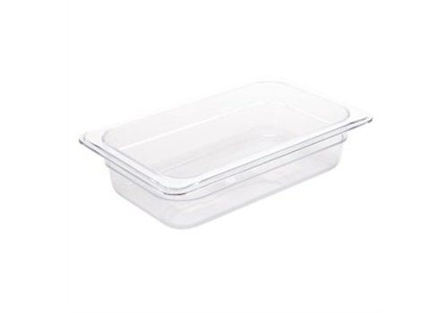  Vogue Gastronorme en plastique 1/4 | 3 tailles transparentes 