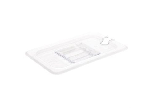  HorecaTraders Plastic gastronorm lid 1/4 with spoon recess 