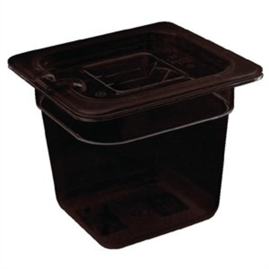 Black plastic gastronorm containers 1/6 | 3 sizes