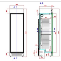 Réfrigérateur d'exposition | Porte vitrée tournant à gauche | Éclairage LED | Blanc