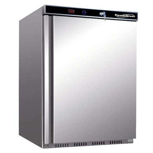  Combisteel Minikühlschrank aus Edelstahl | 130 Liter | Ein Etikett 
