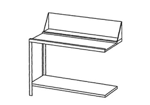  Bartscher Edelstahl Einlauf- bzw. Auslauftisch links | 120x72x85 cm 