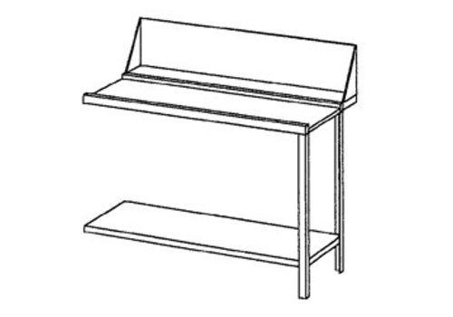  Bartscher Stainless steel inlet or outlet table right | 120x72x85 cm 