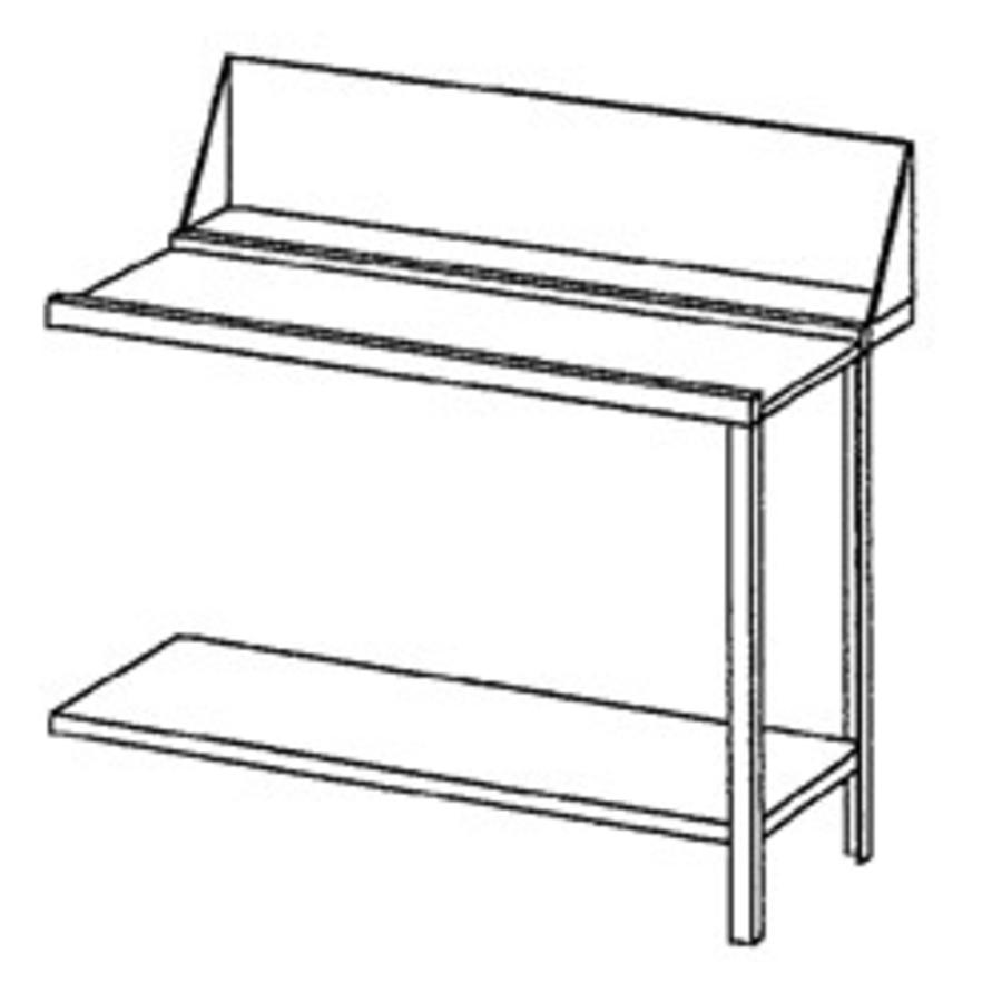 Stainless steel inlet or outlet table right | 120x72x85 cm