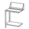 Bartscher Table d'entrée ou de sortie en acier inoxydable à gauche | 70x72x85 cm