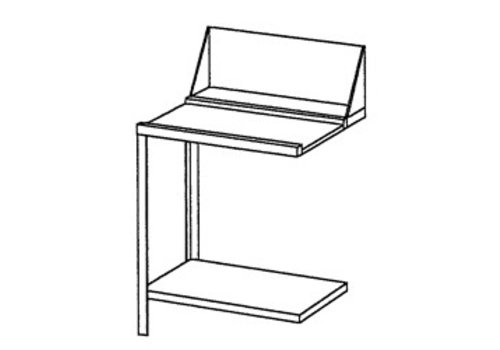  Bartscher Edelstahl Einlauf- bzw. Auslauftisch links | 70x72x85 cm 