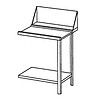 Bartscher Table d'entrée ou de sortie en acier inoxydable à droite | 70x72x85 cm