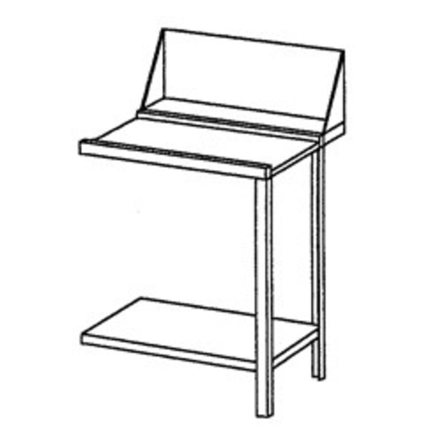Stainless steel supply or discharge table right | 70x72x85 cm