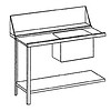 Bartscher Feed table left | Stainless steel | 120x72x85 cm
