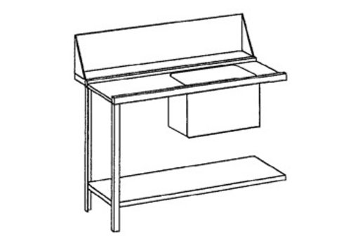  Bartscher Supply table left | Stainless steel | 120x72x85 cm 