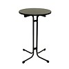 HorecaTraders Table haute pliable grise | Ø80 cm