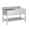 Combisteel Spoeltafel RVS Professioneel | 3 Formaten | Spoelbak links