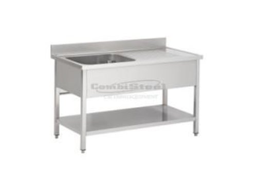  Combisteel Sink Stainless Steel Professional | 3 Formats | Sink left 