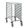 HorecaTraders Chariot à étagères Euronorm 9 niveaux | 60 x 40 cm