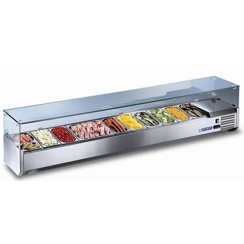  Afinox Refrigerated Design Showcase with Glass | 110x40x43cm 