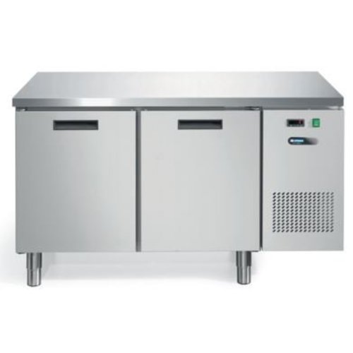  Afinox Refrigerated workbench Forced | Stainless steel 2 doors | 140 x 70 x 81 cm 