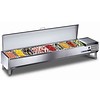 Afinox Vitrine refroidie statique | Couvercle en acier inoxydable 5x 1/3 GN ou 10x 1/6 GN