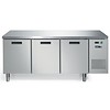 Afinox Refrigerated workbench with stainless steel worktop 3 doors | 193x70x85cm