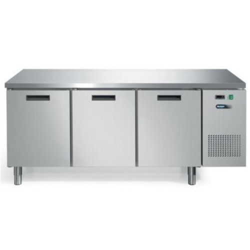  Afinox Koelwerkbank met Werkblad RVS  3 Deuren | 193 x 70 x 85 cm 