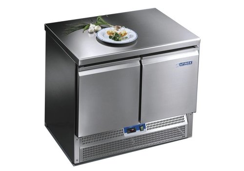  Afinox Saladette forcée et établi avec 2 portes 100x70x85 cm 
