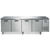 Afinox Geforceerde HT-RVS Koelwerkbank met Werkblad en 4 deuren | 245 x 70 x 85 cm