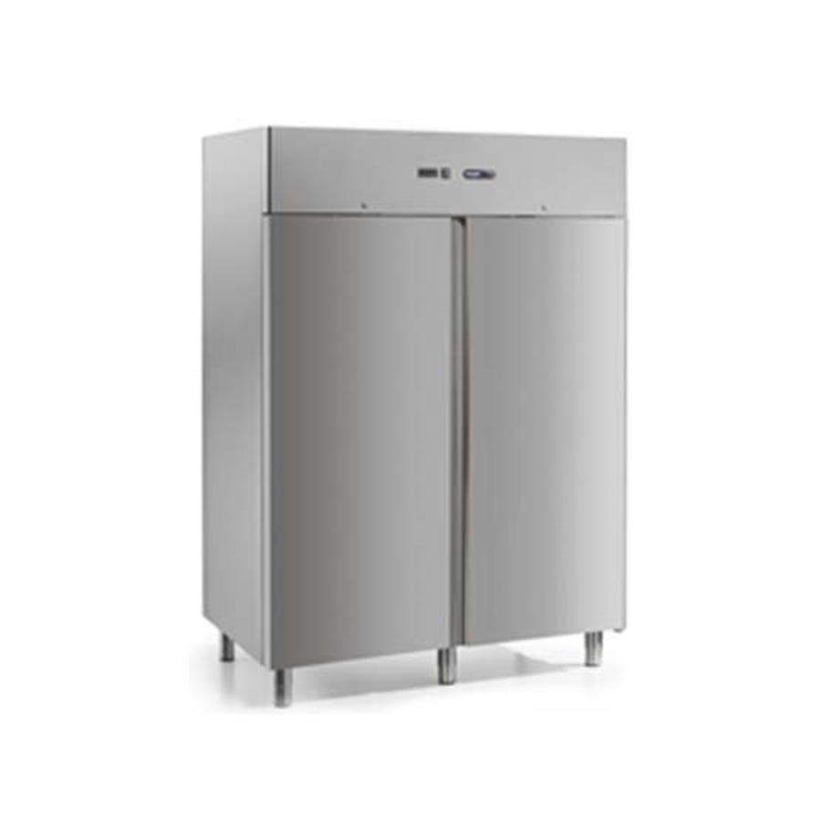 Gewerblicher Kühlschrank Zwangskühlung | Edelstahl | 2 Türen | 1400 Liter