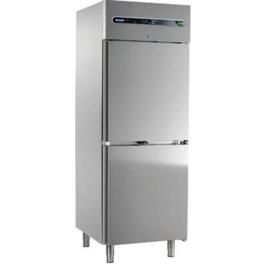 Kühlschrank mit Doppeltür | Edelstahl | 700 Liter | 73x54x209cm