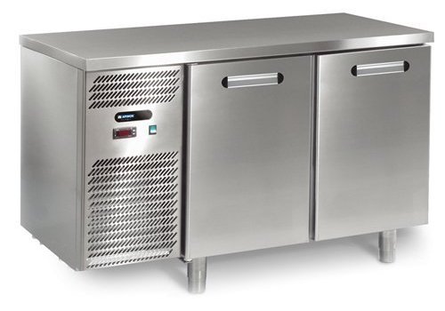  Afinox Établi à refroidissement forcé en acier inoxydable | 126 x 60 x 85 cm 