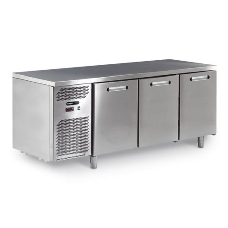 Geforceerde Koelwerkbank met 3 deuren RVS | 172 x 60 x 85 cm