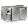 Afinox Établi à refroidissement forcé en acier inoxydable 2 portes | 126 x 60 x 85 cm