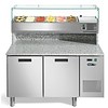 Afinox Pizza workbench with 2 doors 140x80x147 cm