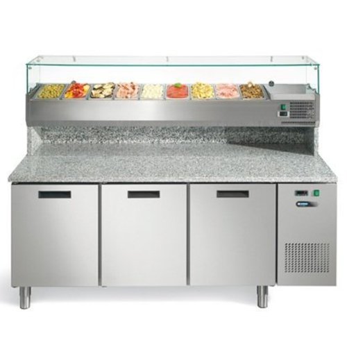  Afinox Rvs pizzawerkbank 3 deurs 193x80x147 cm 