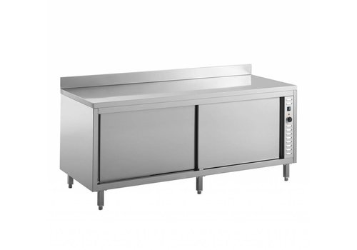  Combisteel Warming cabinet with splashback | 180x70x85 cm (wxdxh) 