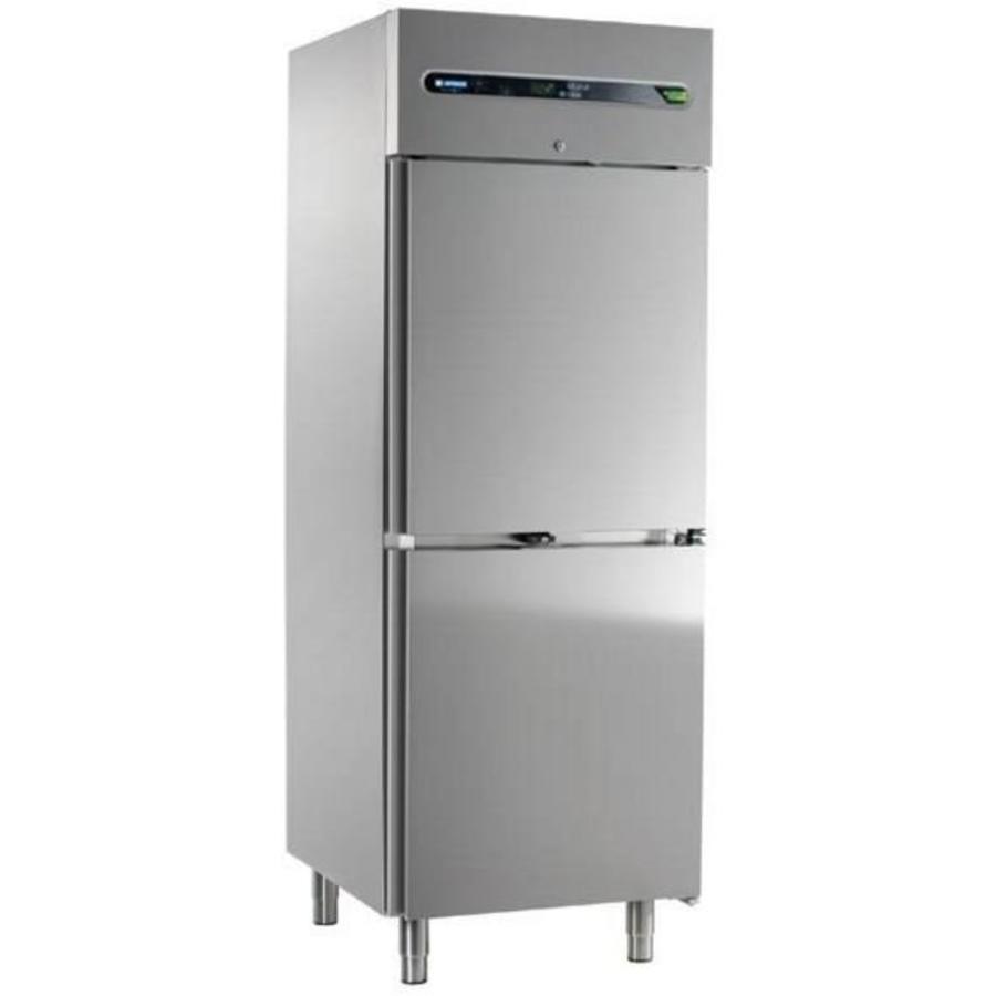 Horeca Fridge with 2 doors stainless steel 700 Liter 73x84x209 cm