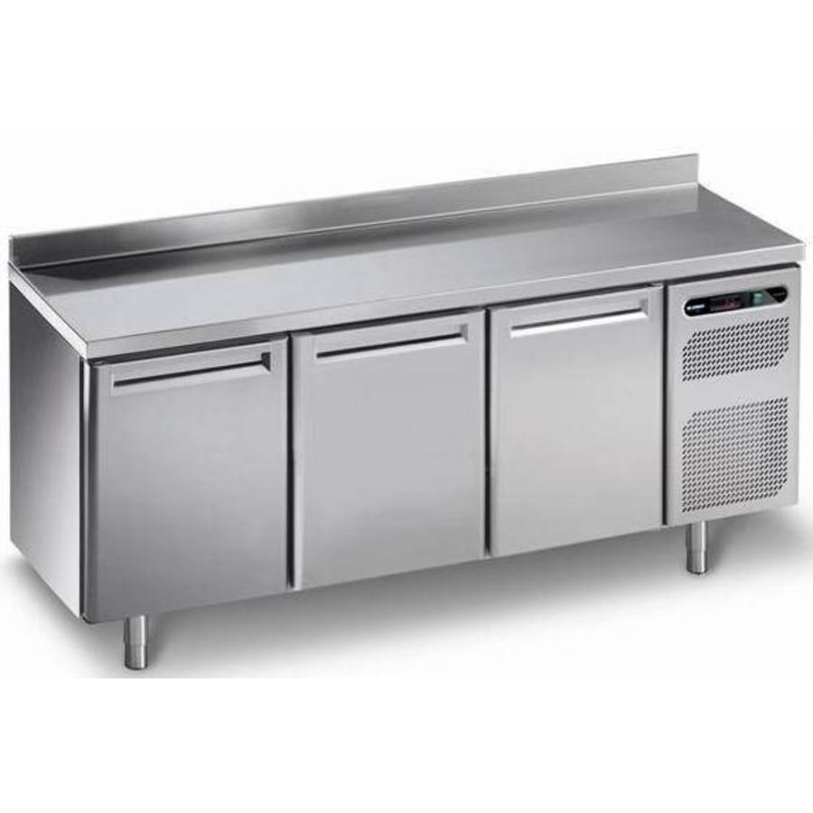 Refrigerated workbench with 3 doors stainless steel | 182x70x86cm