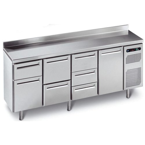  Afinox Forced cooling workbench stainless steel with 4 doors | 230x70x90cm 